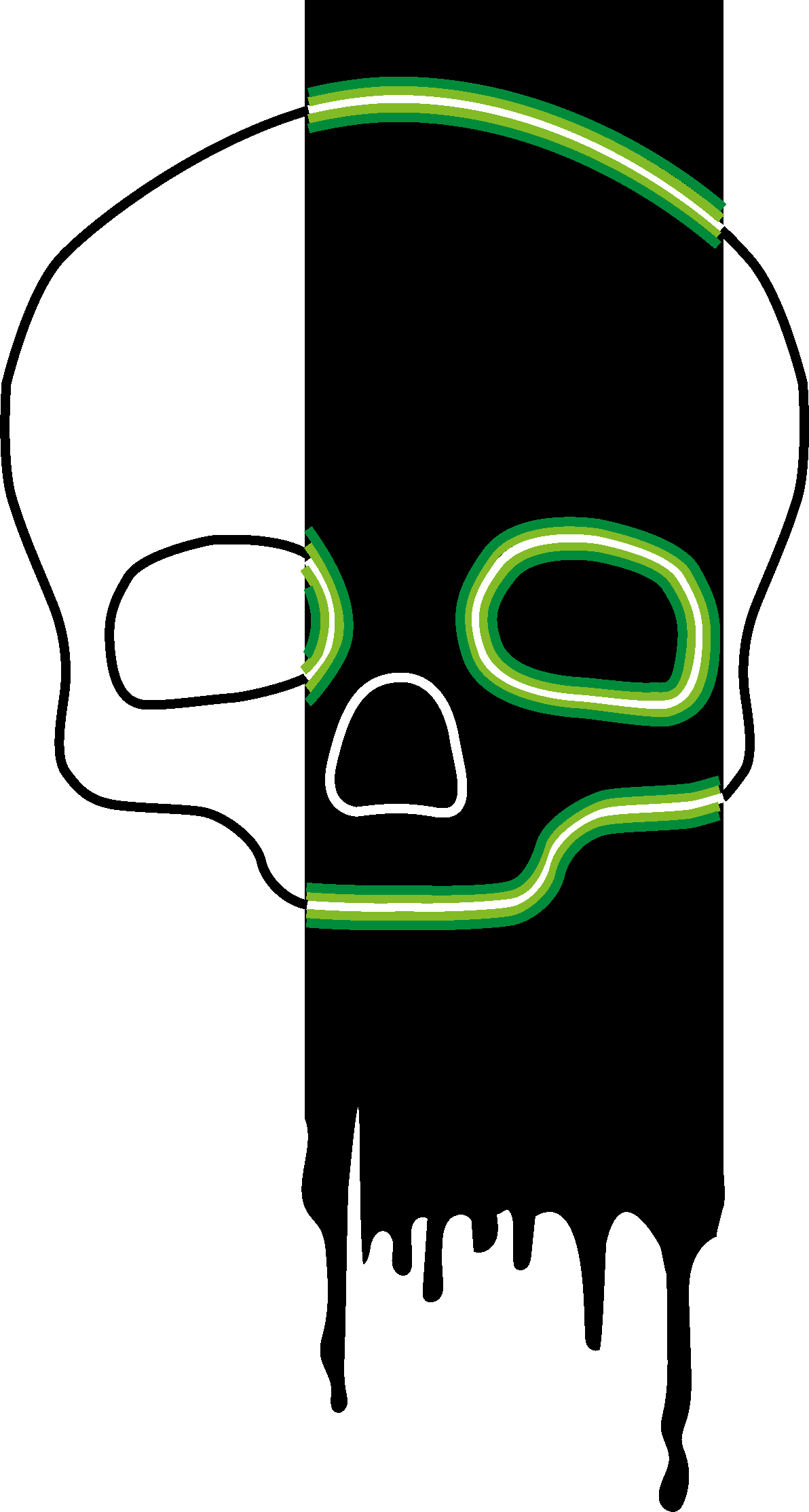 Design FREIP — Neon Skull, grafica custom